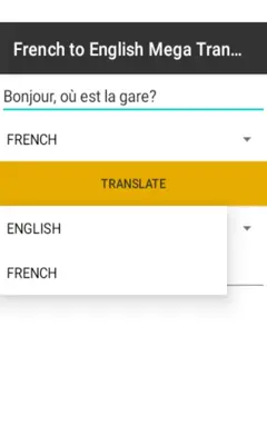 French to English Mega Translator android App screenshot 0