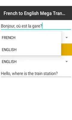 French to English Mega Translator android App screenshot 1